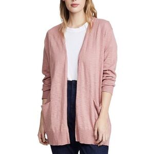 Madewell Light Open Pocket Cardigan in Pink S